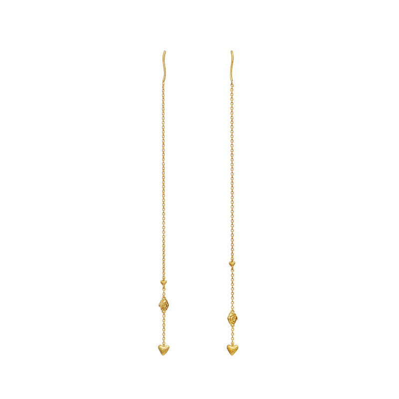 Maanesten Milia øredobber forgylt sølv