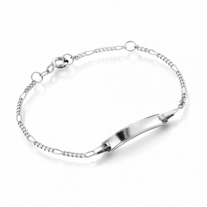 Hovedbilde Id armbånd i hvitt gull