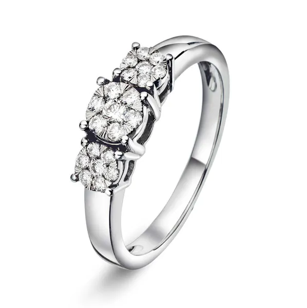 Hovedbilde Ring i hvitt gull med diamant ...