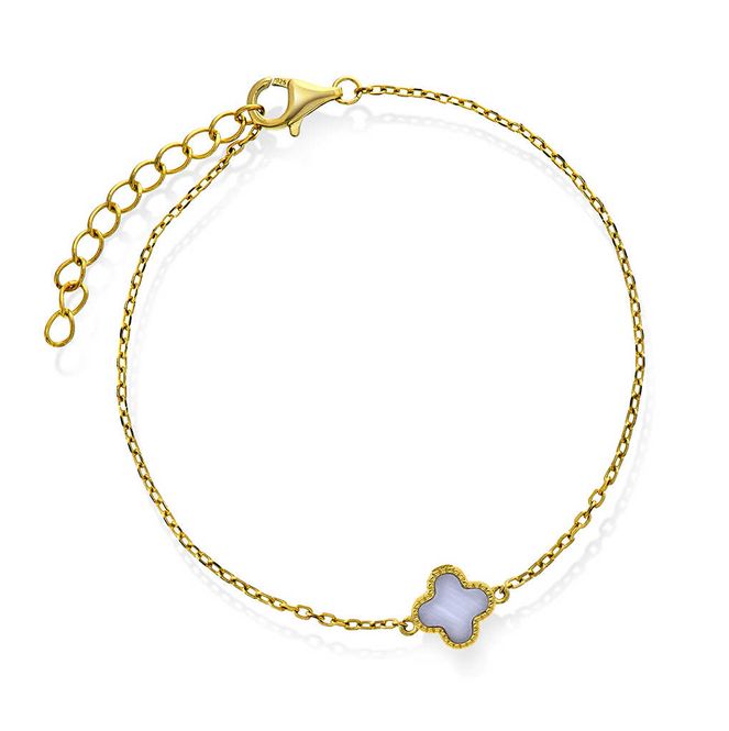 Hovedbilde Armbånd med blå kløver 