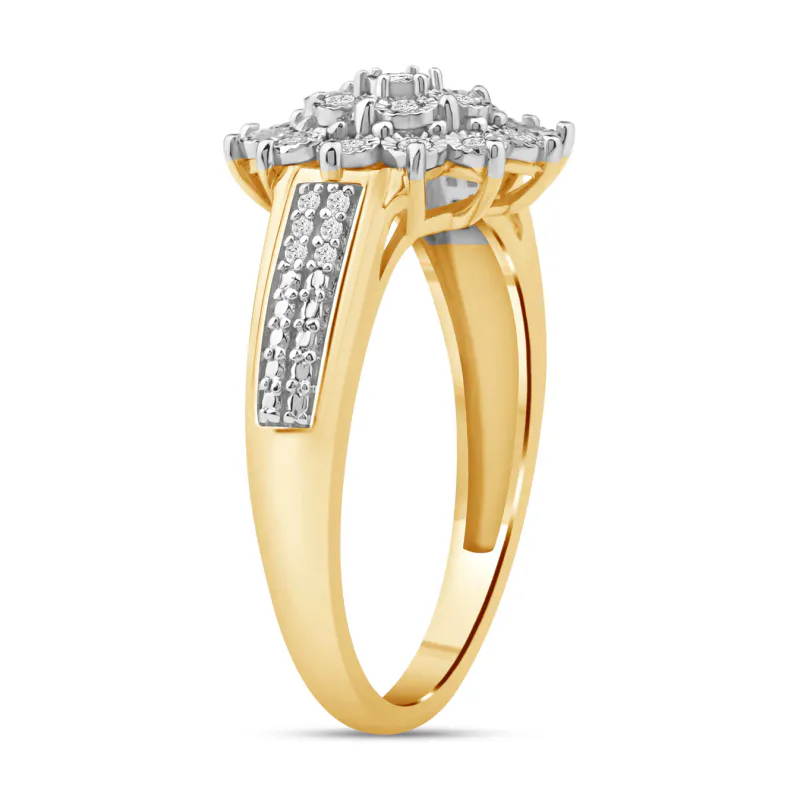 EBA Rosett Diamantring i GG (585) med 0.23ct TW/SI Diamanter