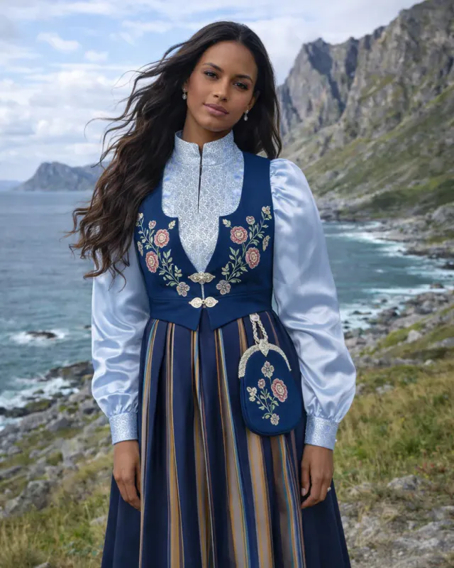 NORDlysblusen lyseblå