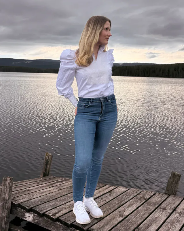 NORDlysblusen i hvit 