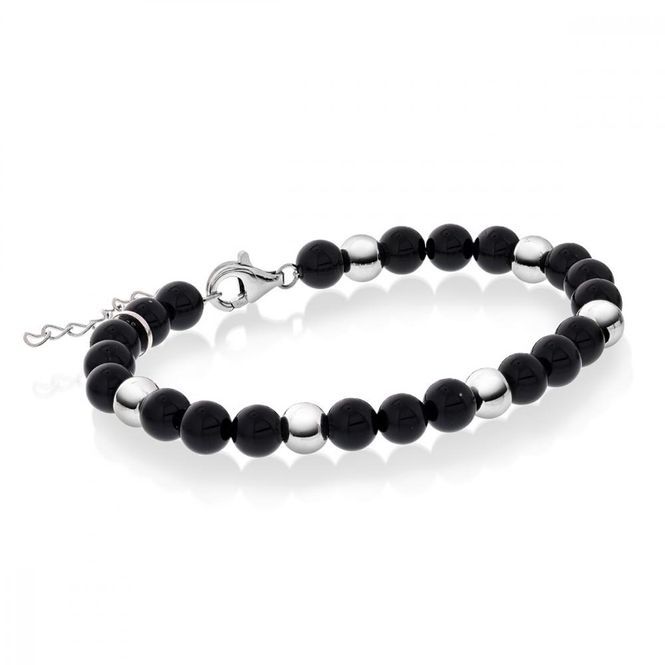 Hovedbilde Armbånd i sølv med sort agat ...