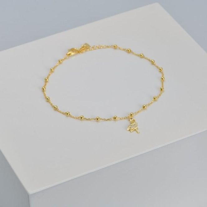 Hovedbilde Ankelkjede forgylt sølv med ...