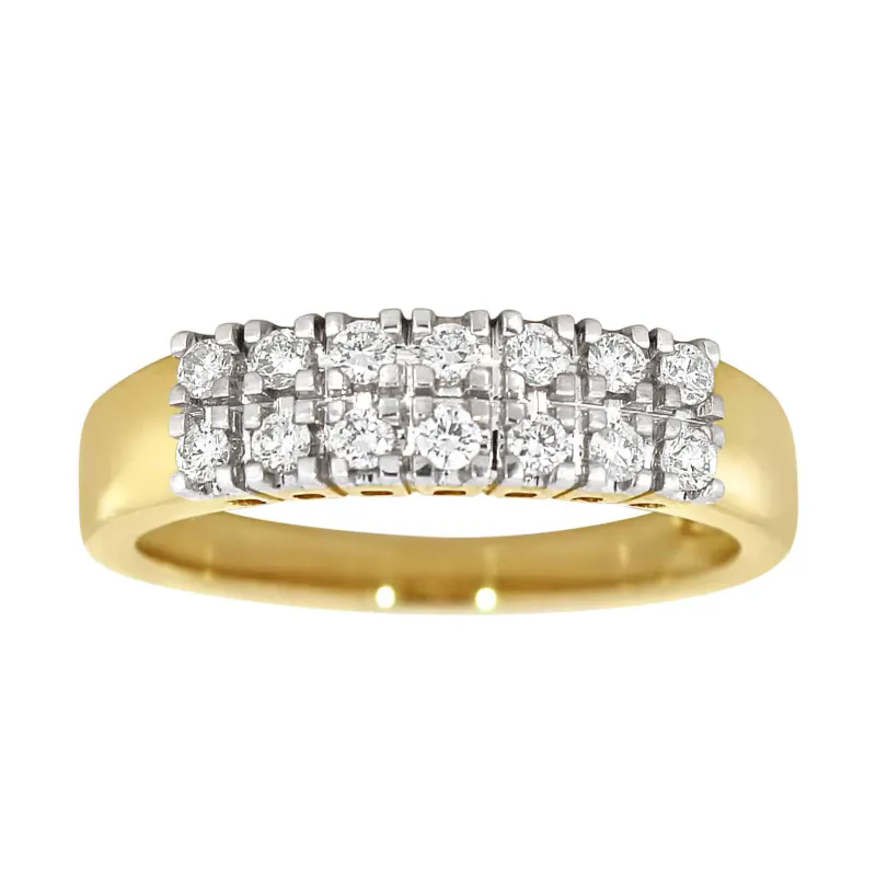 Diamantring toraders 0,36 ct TW.SI gult gull