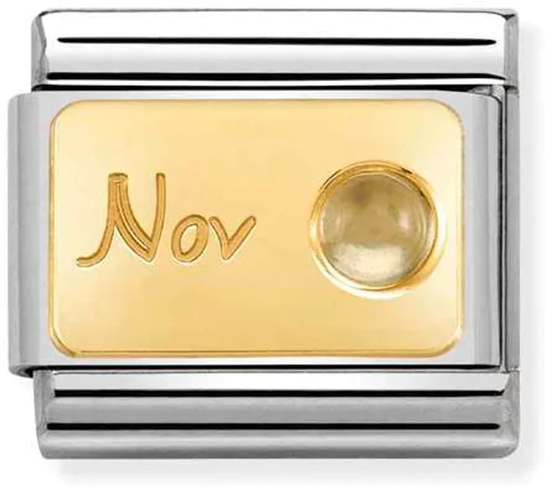 Nomination November Links i stål med 18K gull