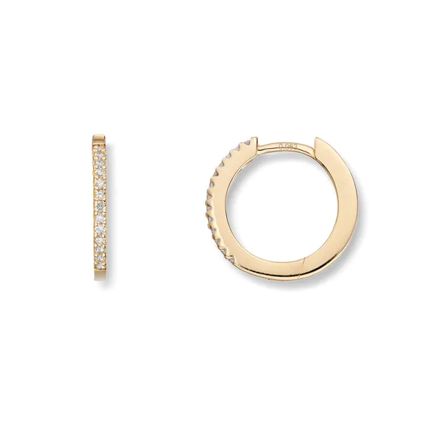 Hovedbilde Gult gull Creol med diamant