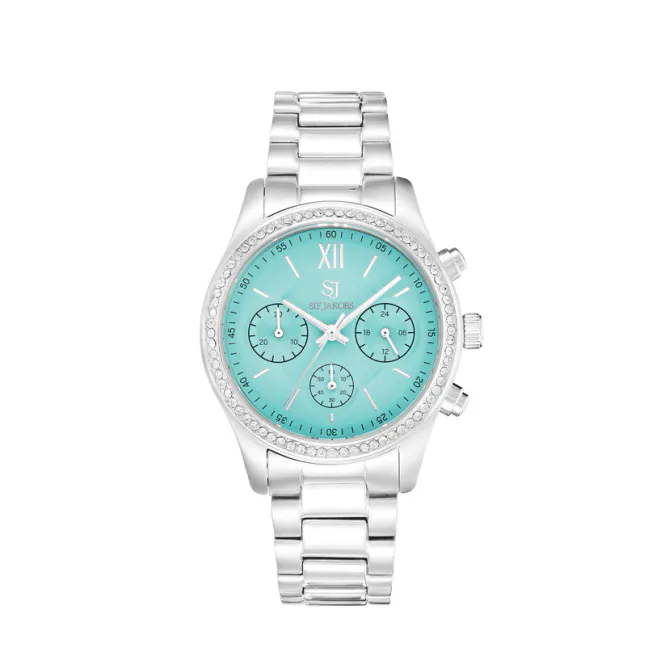 Hovedbilde SJ klokke Domenica turkis ...