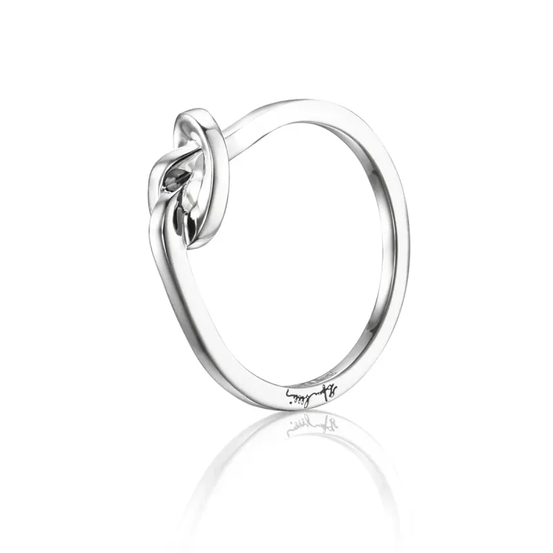 Efva Attling Love Knot ring rhodinert sølv