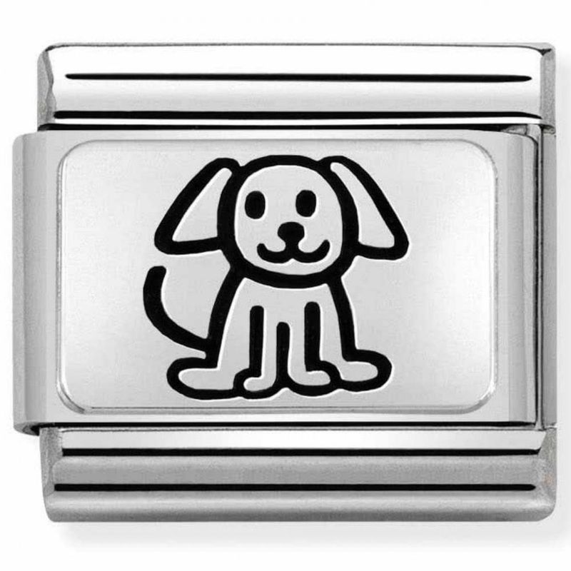 Nomination Familie Hund Links i stål